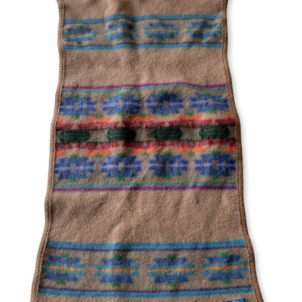 Vintage Pendleton Beaver State Wool Baby Blanket Southwestern Aztec